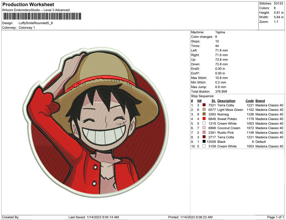 Luffy Smile Rounded