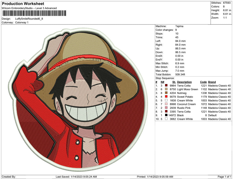 Luffy Smile Rounded