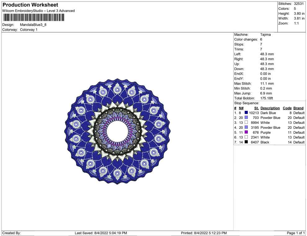 Mandala  blue