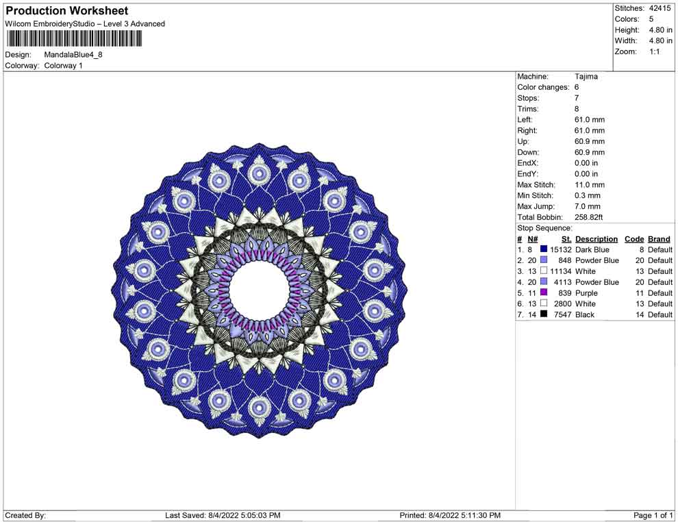 Mandala  blue