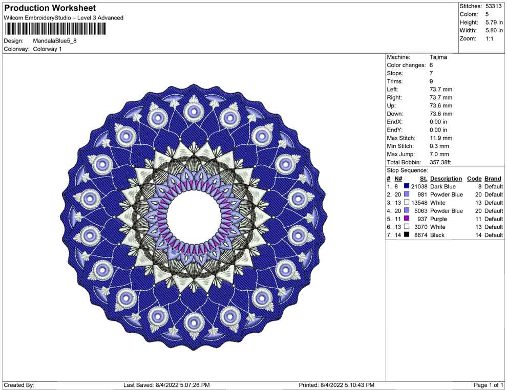 Mandala  blue