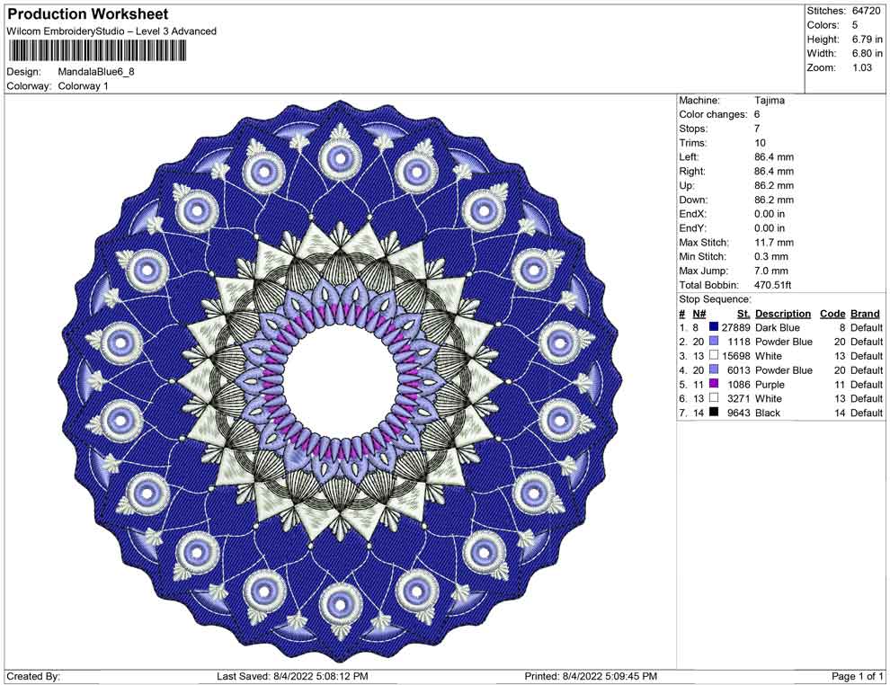 Mandala  blue