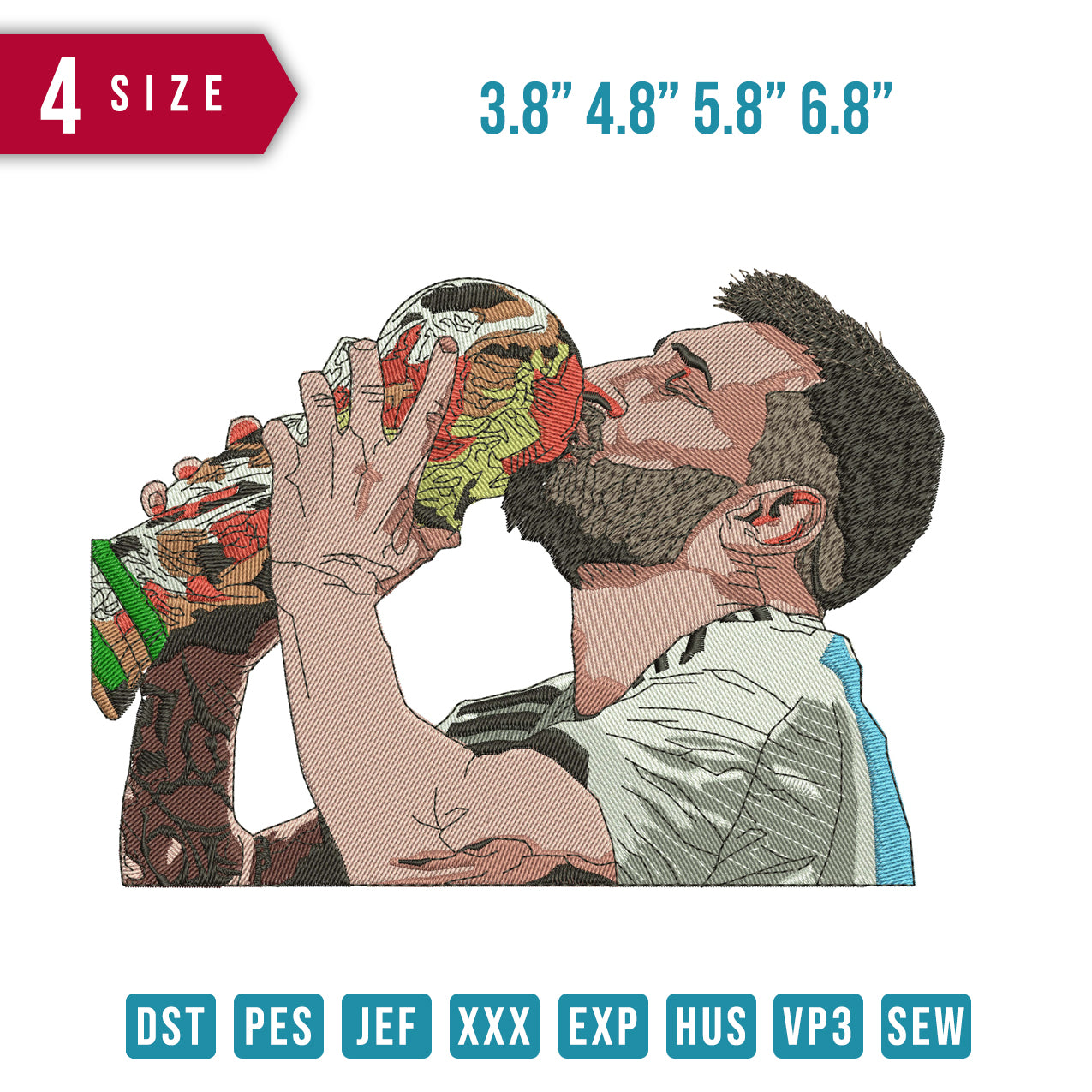 Messi Kissing Trophy B