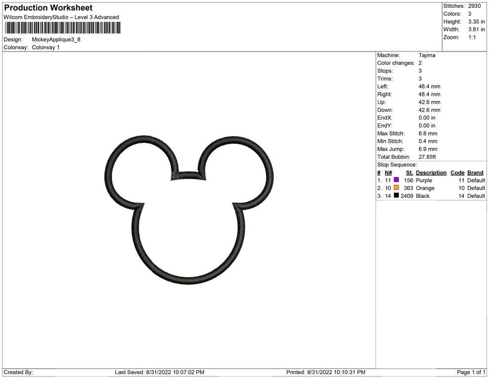 Mickey Mouse Applique