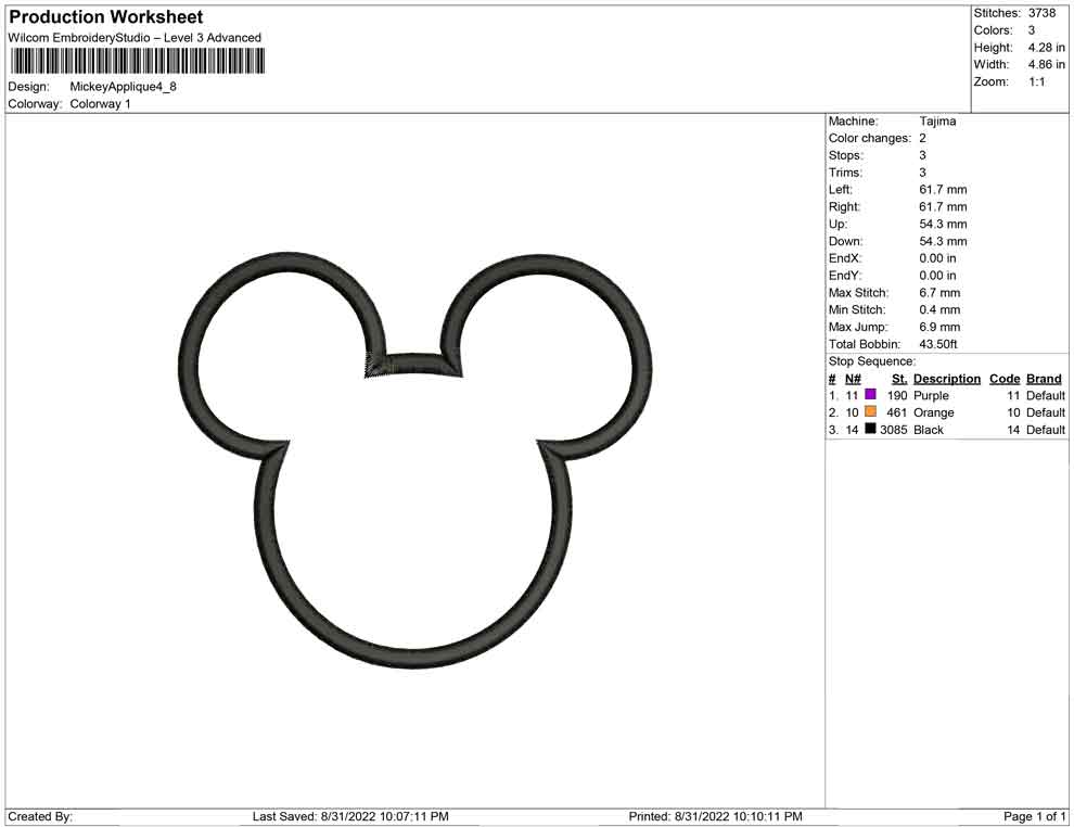 Mickey Mouse Applique