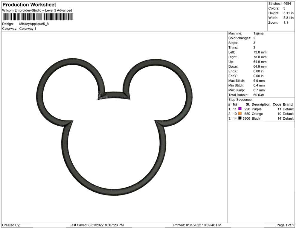 Mickey Mouse Applique