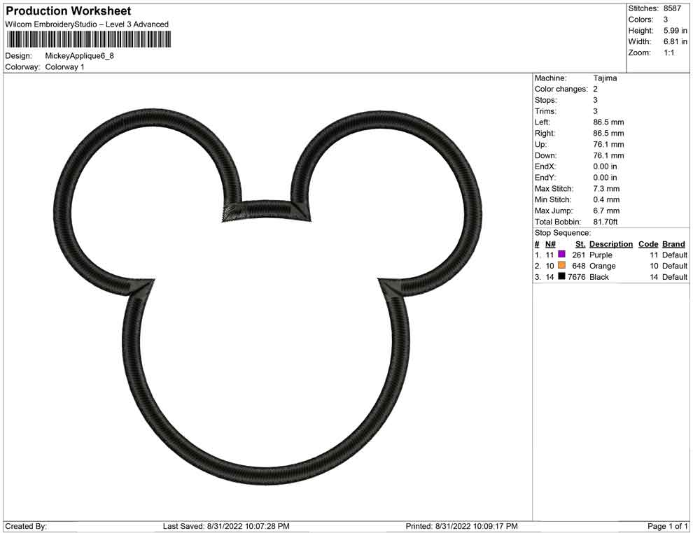 Mickey Mouse Applique