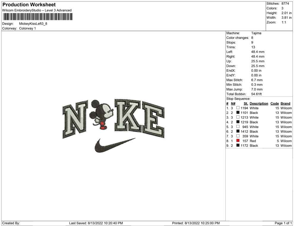 Nike Mickey Kiss Left