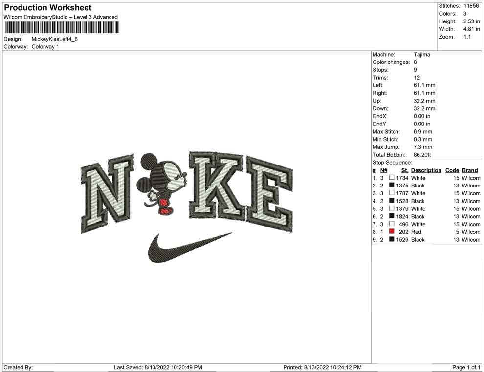 Nike Mickey Kiss Left