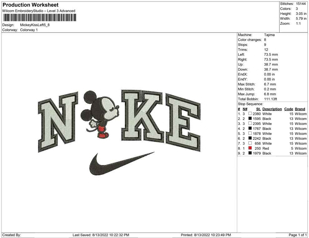 Nike Mickey Kiss Left
