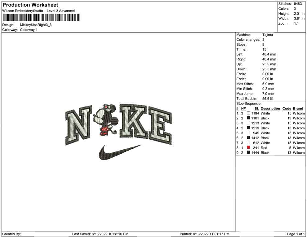 Nike Mickey Kiss Right