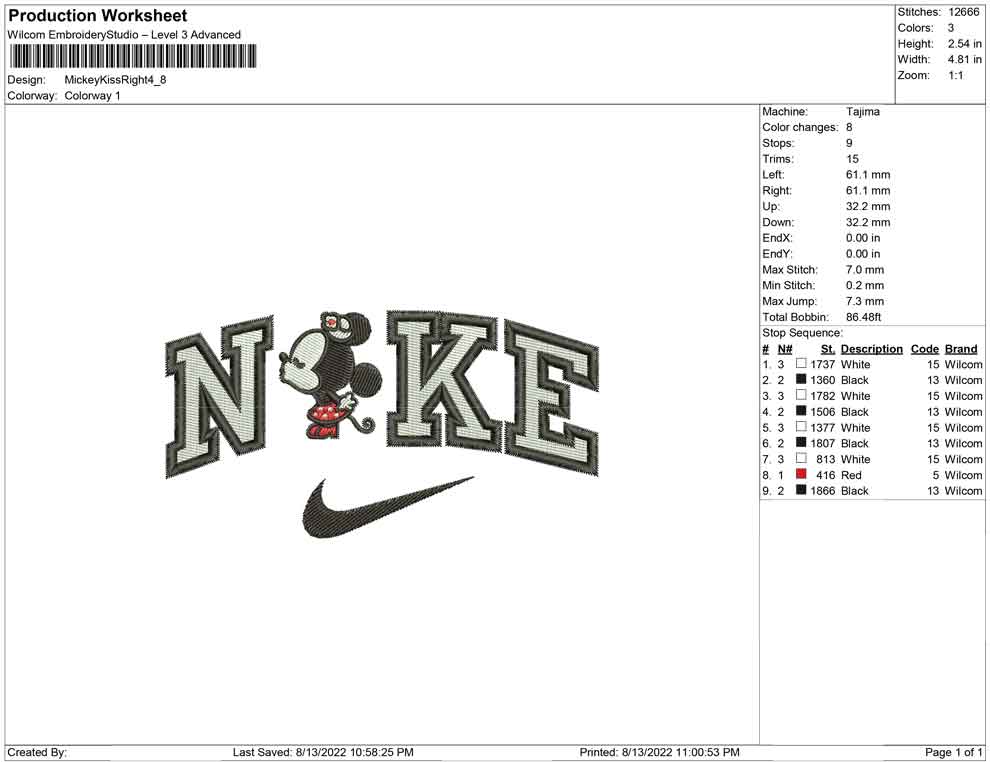 Nike Mickey Kiss Right