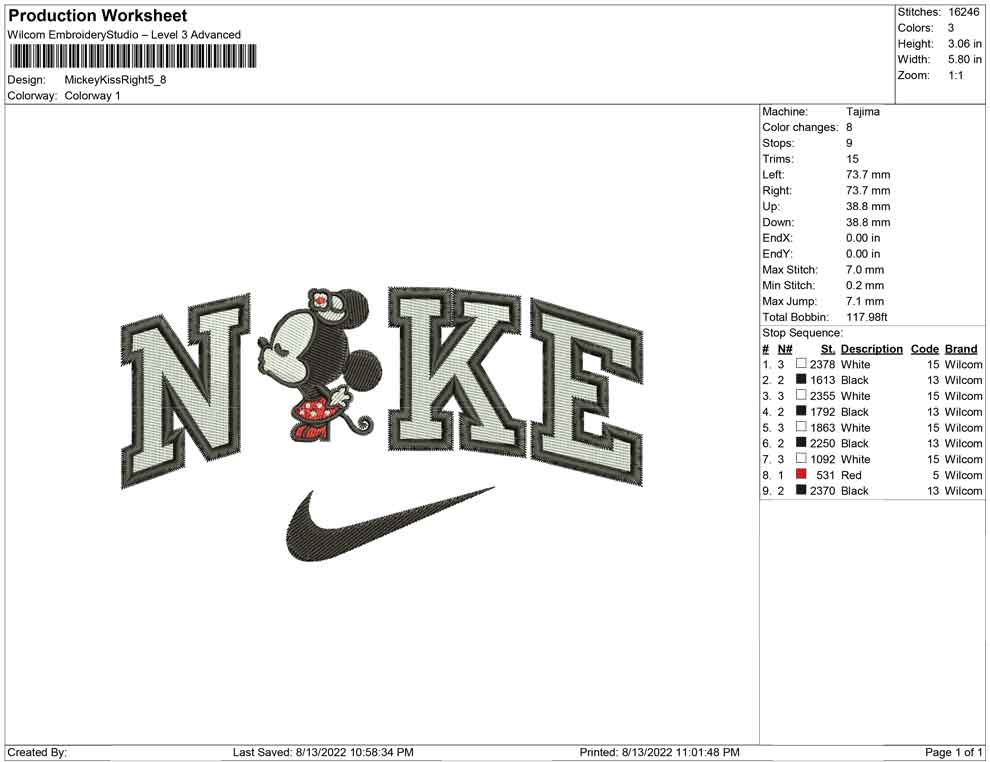 Nike Mickey Kiss Right
