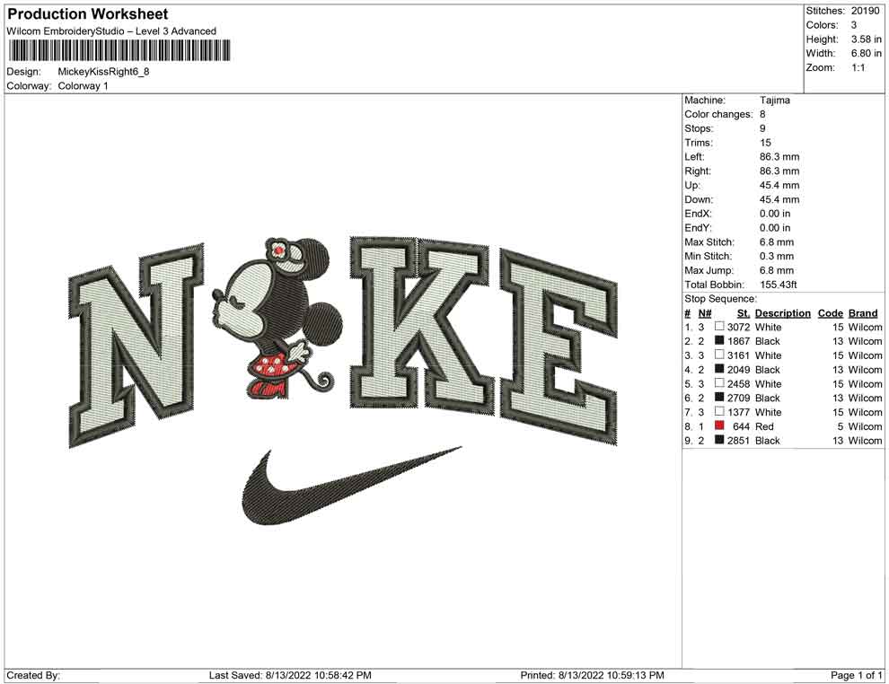 Nike Mickey Kiss Right