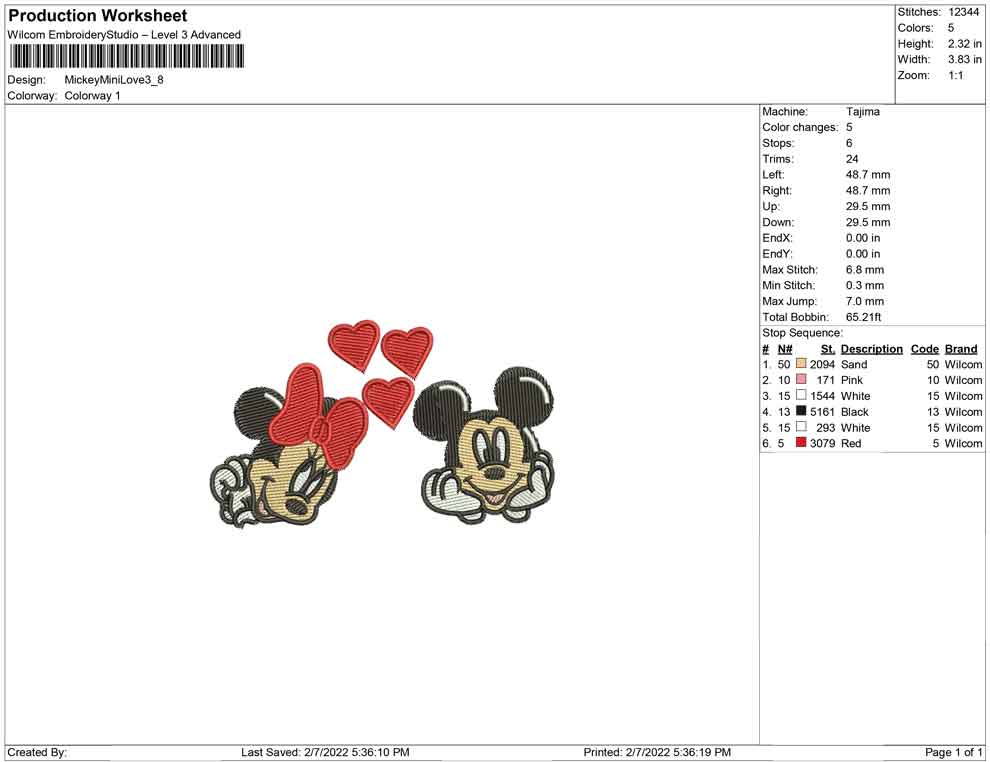 Mickey Mini Mouse Love