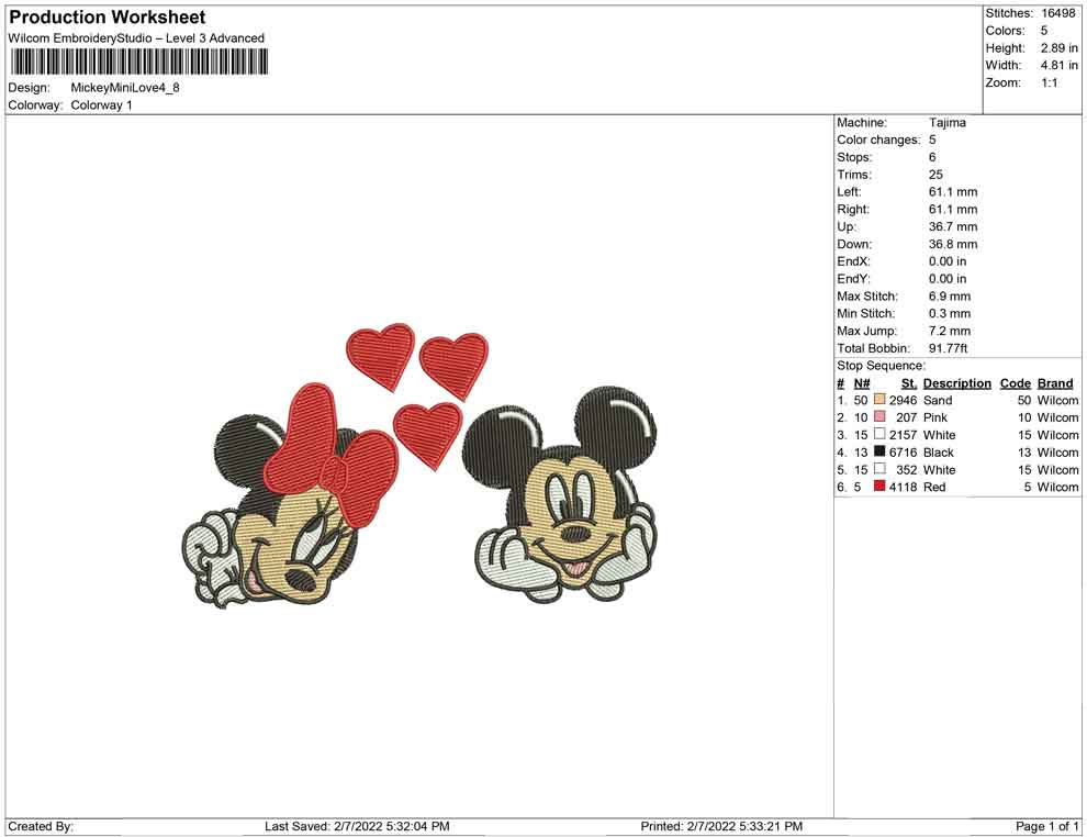 Mickey Mini Mouse Love