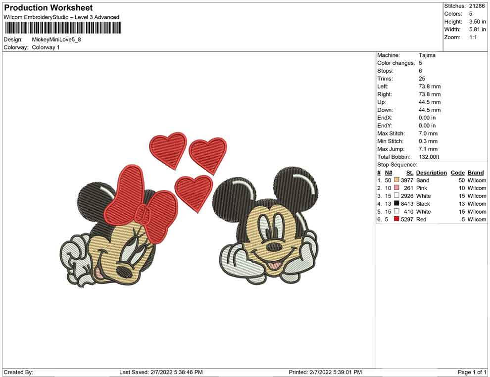 Mickey Mini Mouse Love