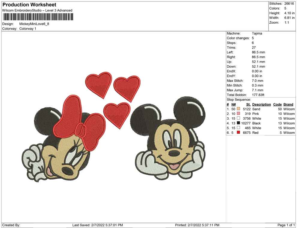 Mickey Mini Mouse Love