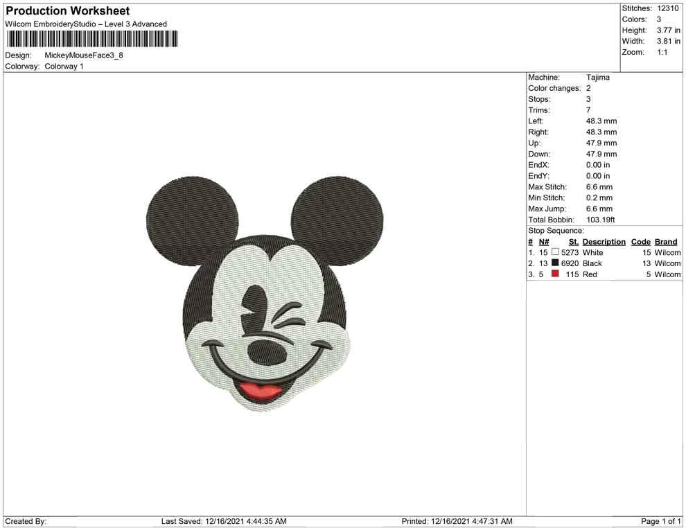 Mickey mouse face