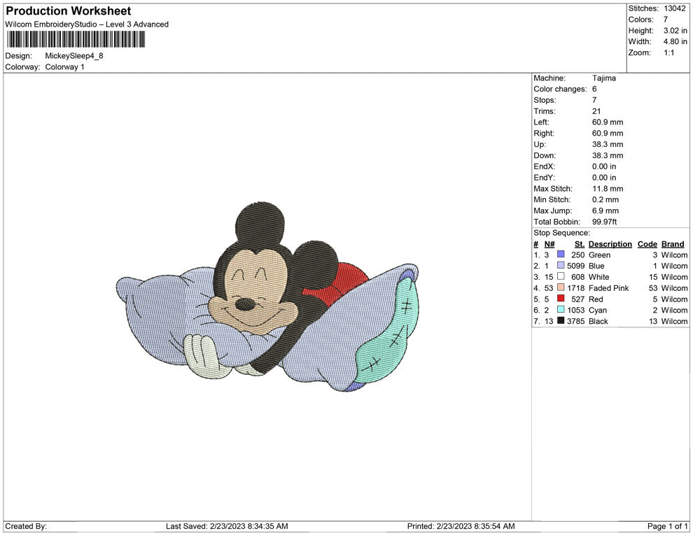 Mickey sleep