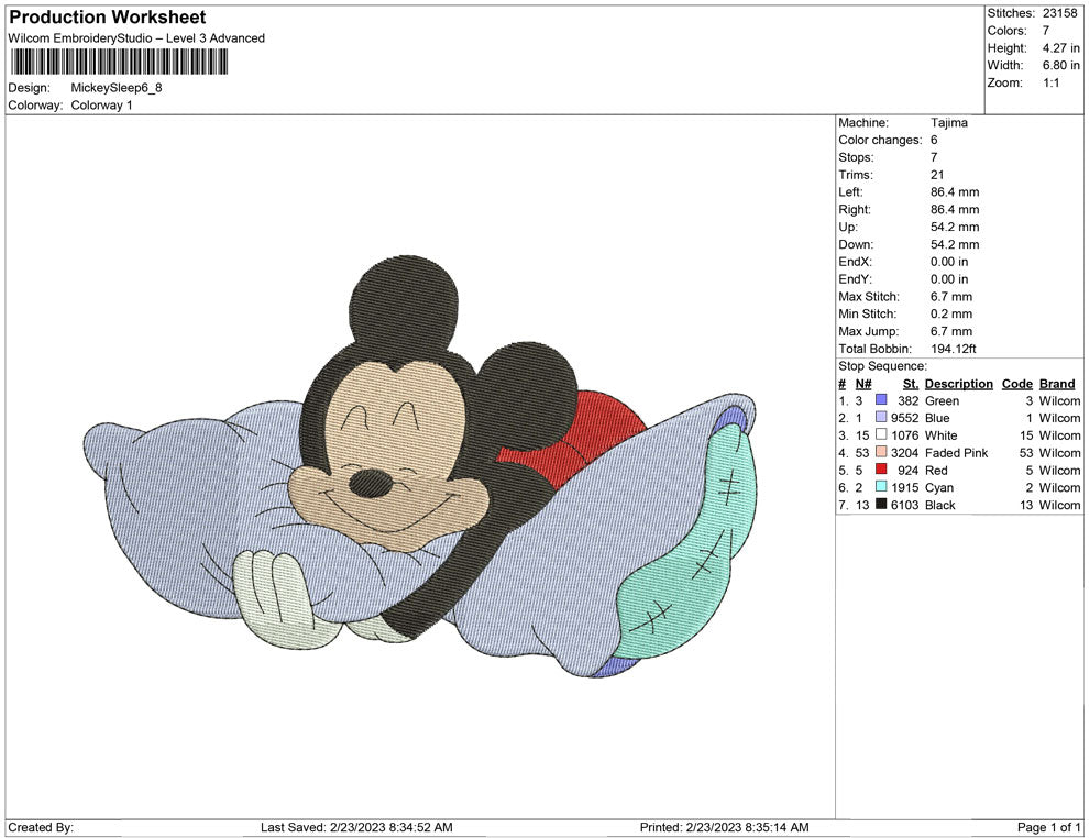 Mickey sleep