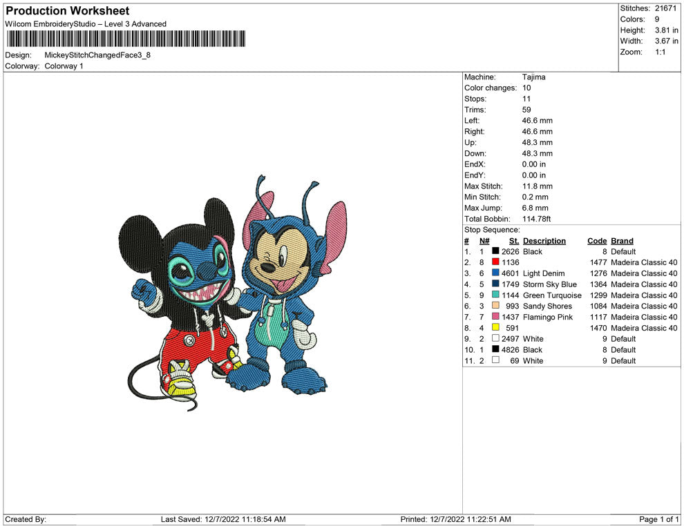 Mickey Stitch Changed Face