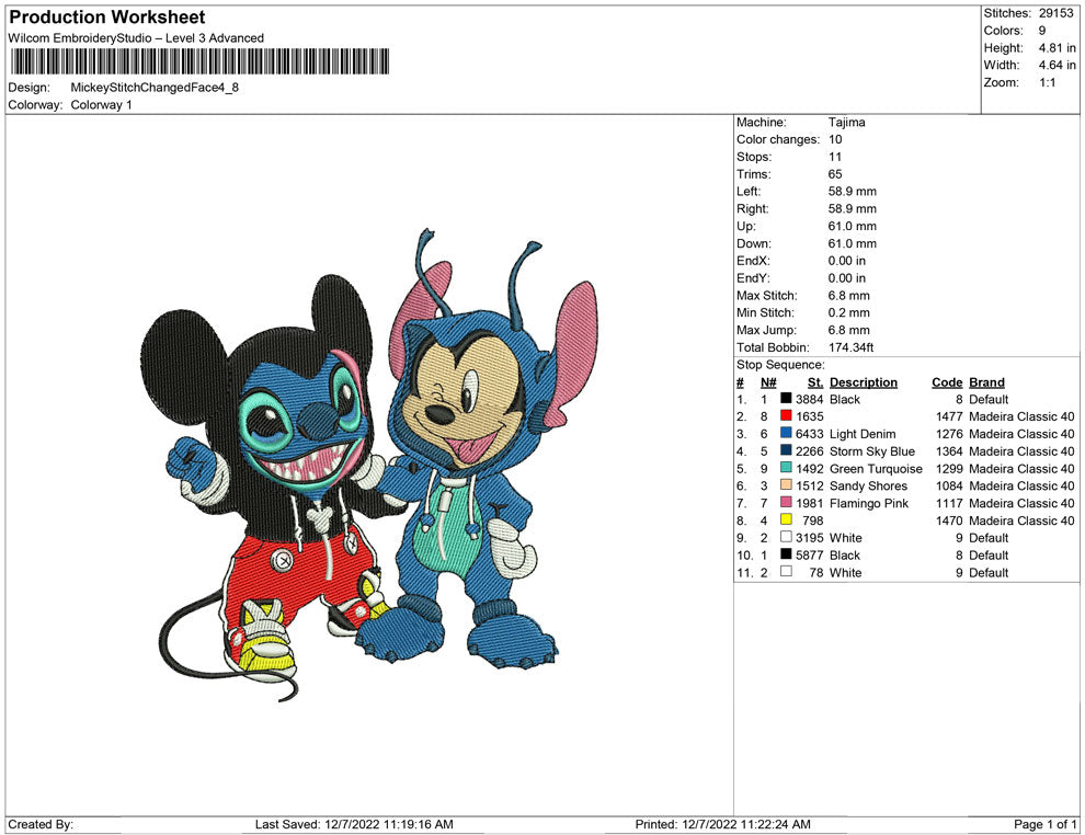 Mickey Stitch Changed Face