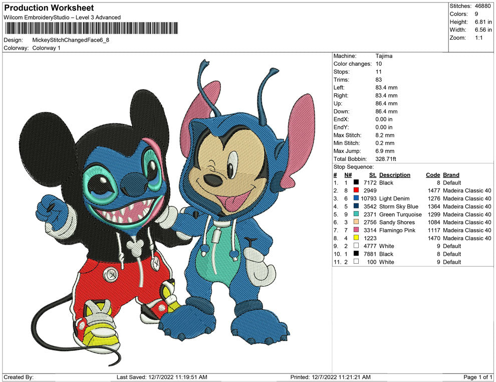 Mickey Stitch Changed Face