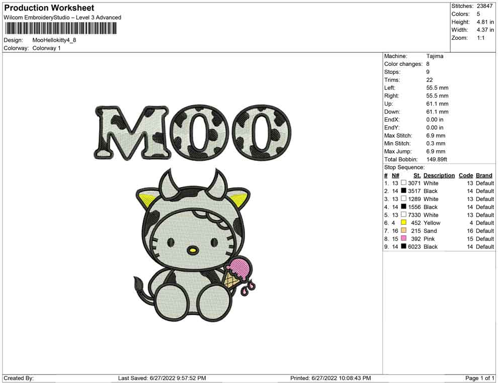 Moo Hello kitty