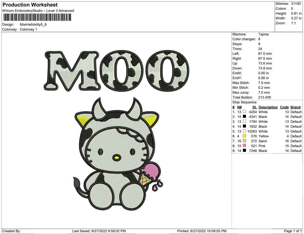 Moo Hello kitty