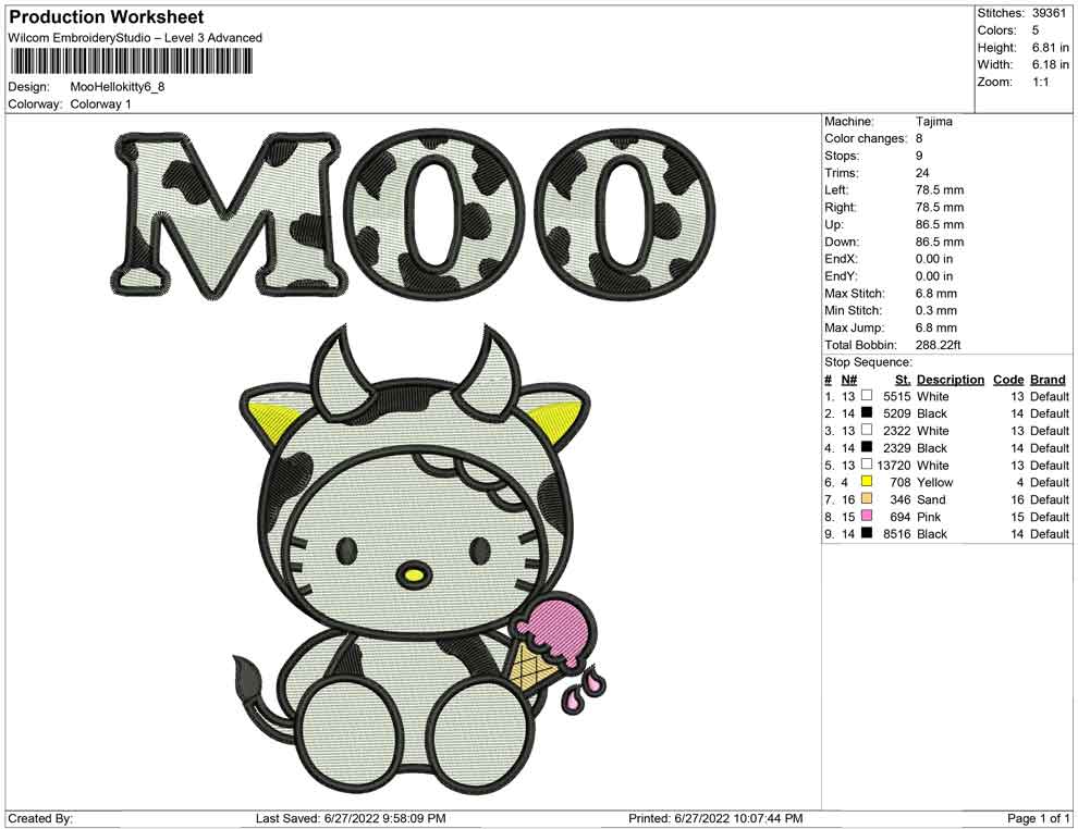 Moo Hello kitty