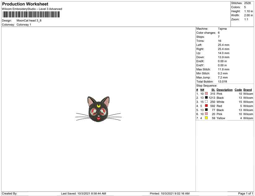 Moon cat head