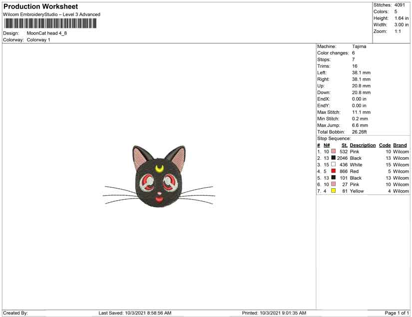 Moon cat head