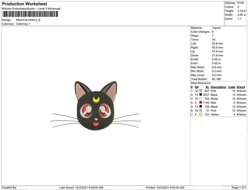Moon cat head