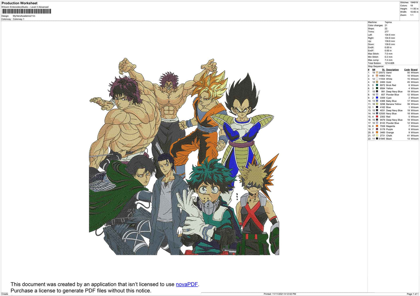 My hero academia group BIG size