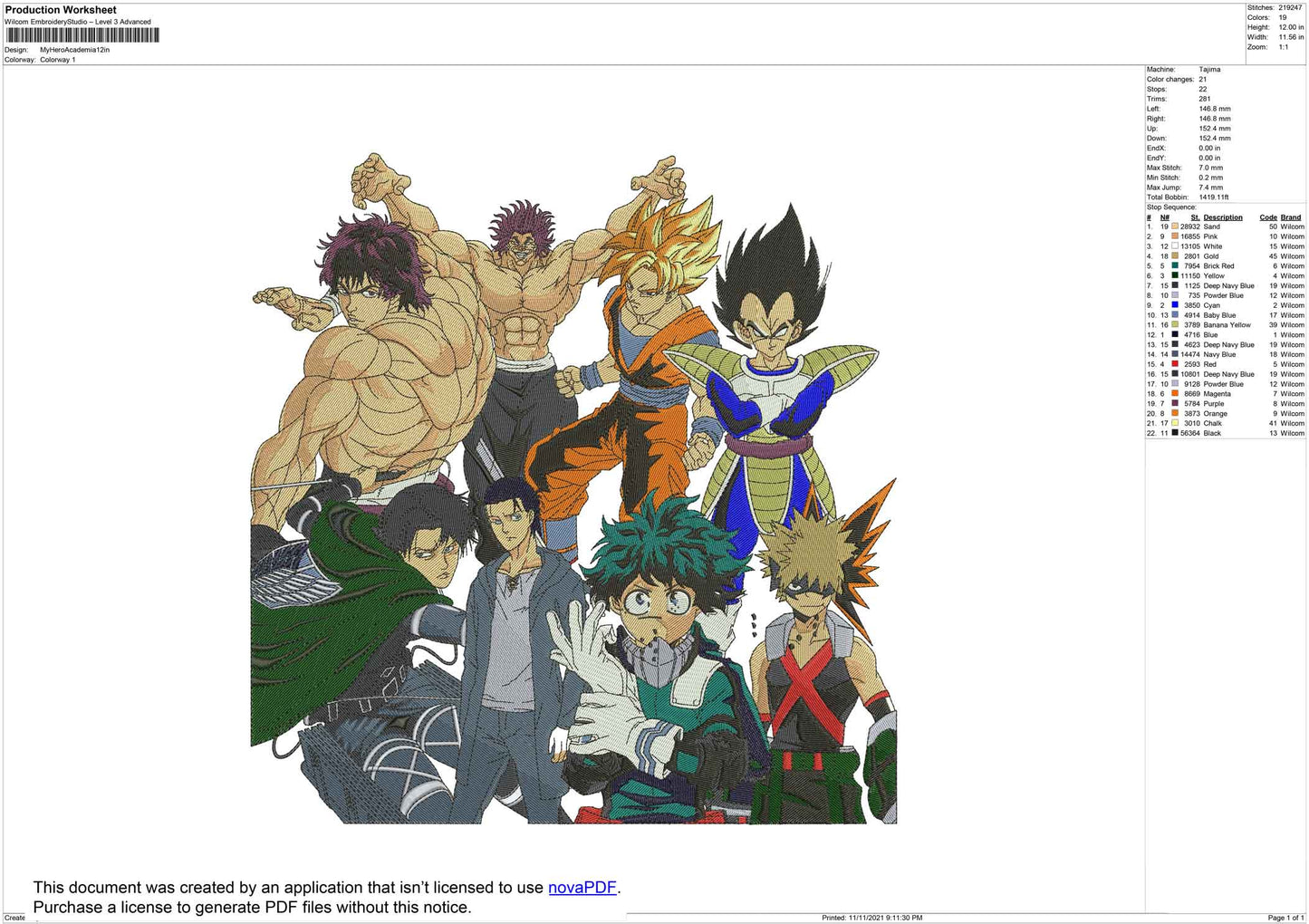 My hero academia group BIG size