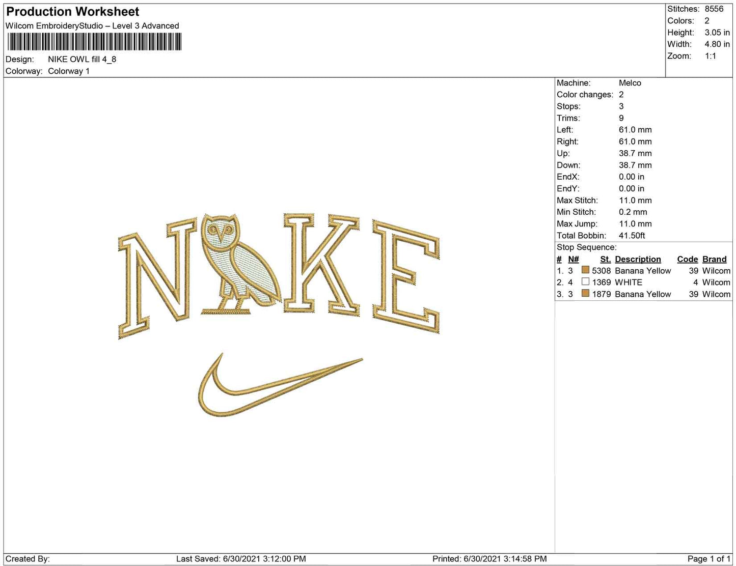 Nike Owl fill