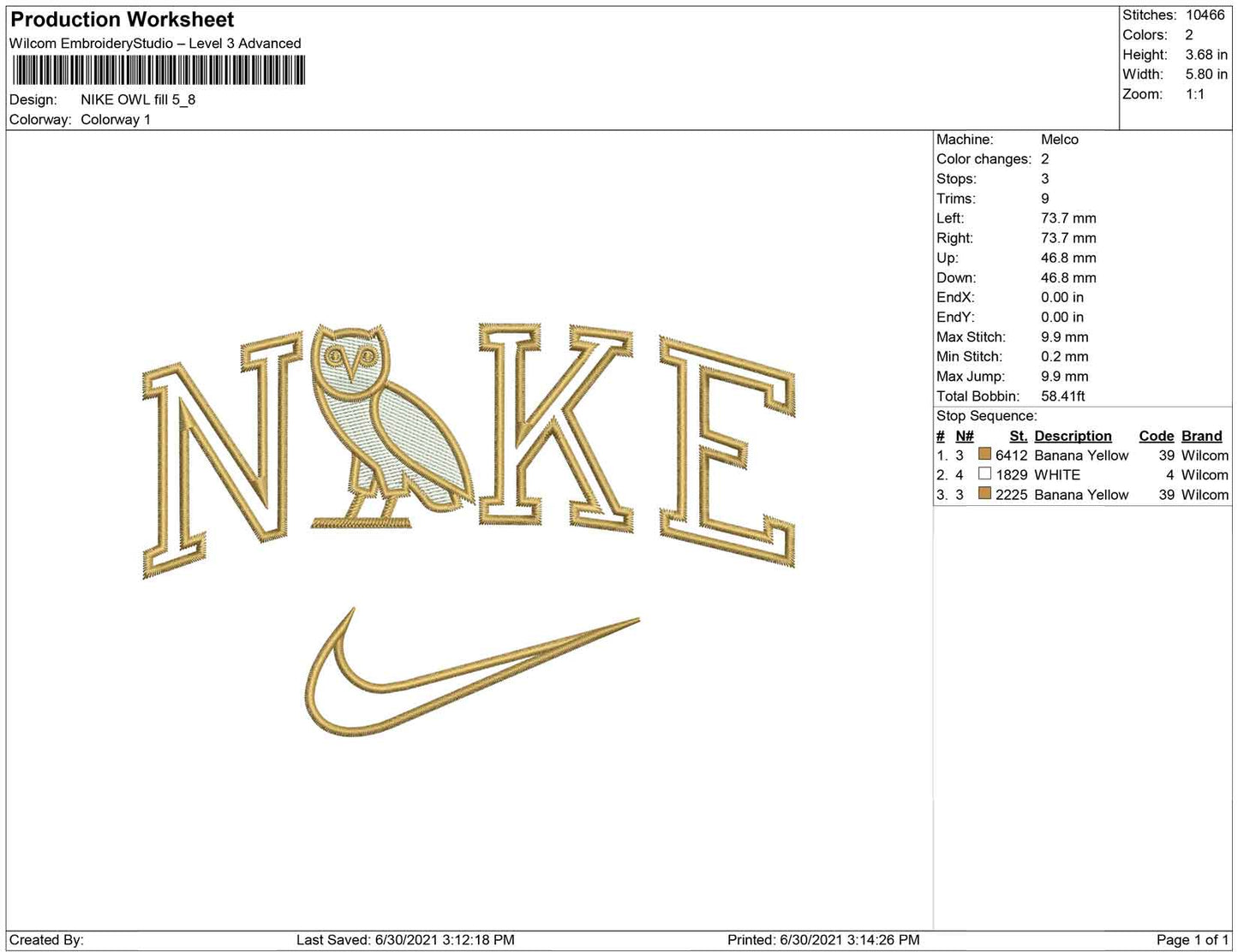 Nike Owl fill