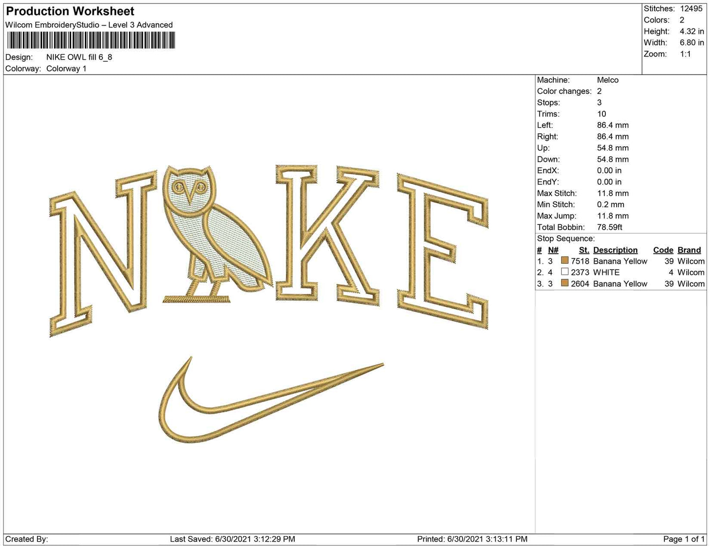 Nike Owl fill