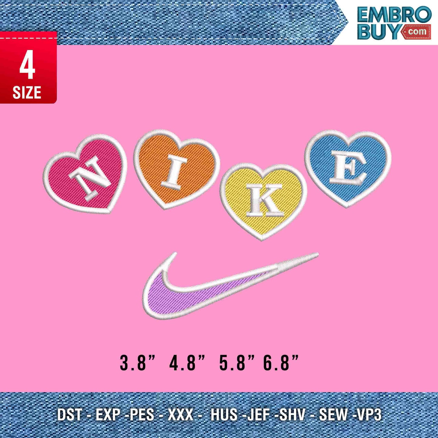 Nike embroidery love