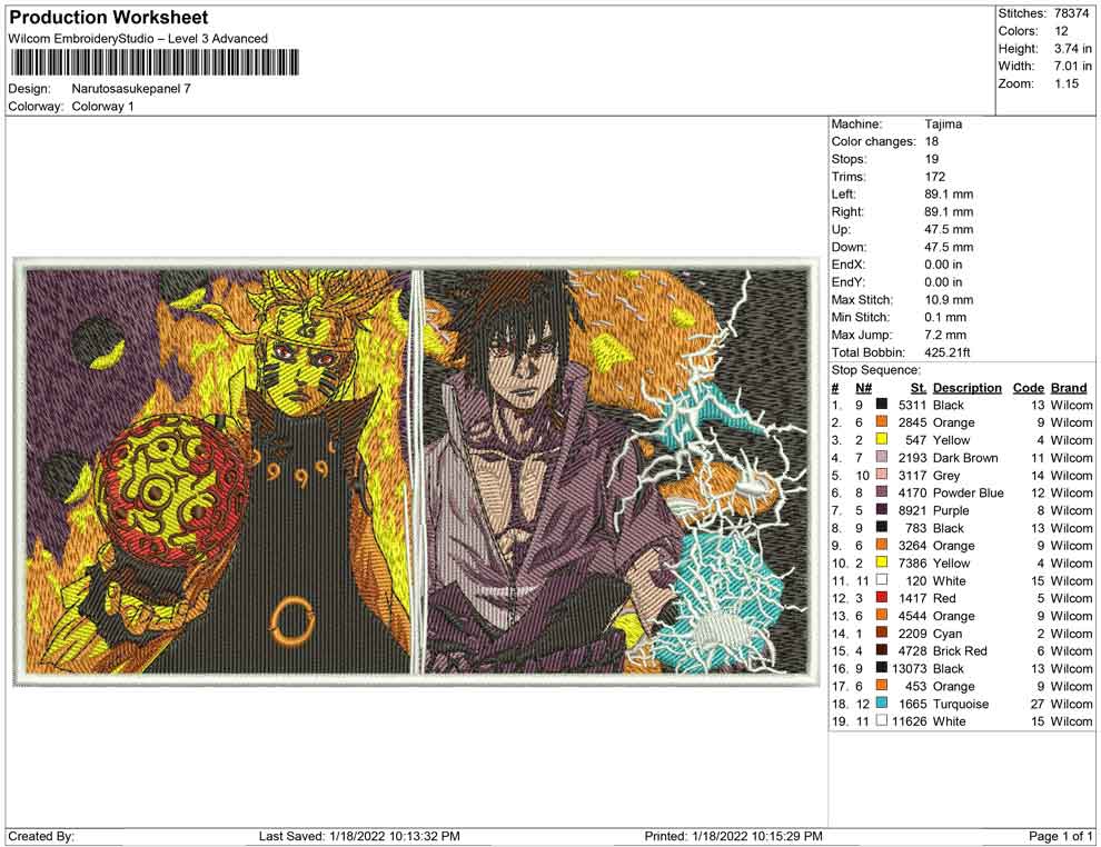 Nruto Sasuke panel