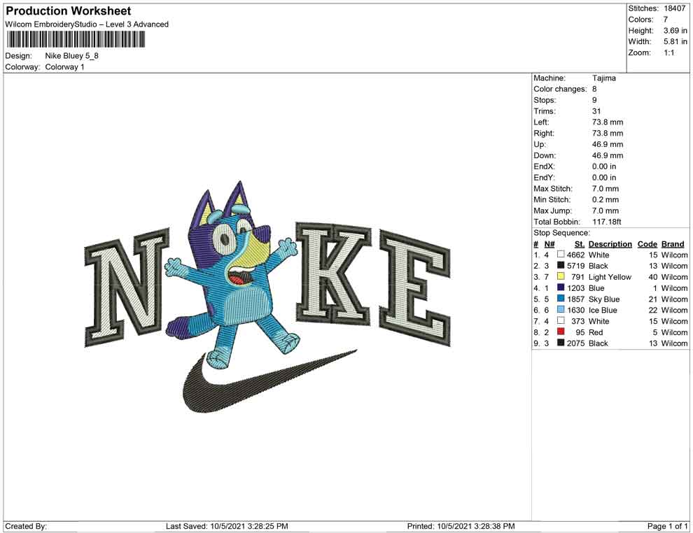 Nike Bluey