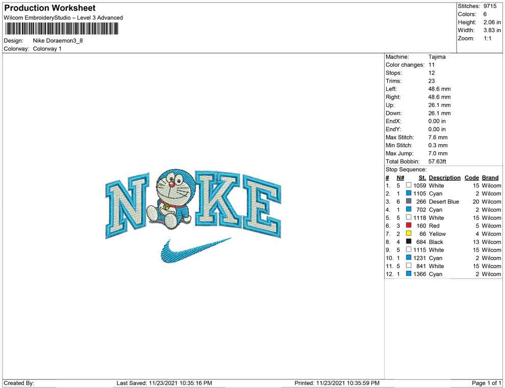 Nike Doraemon