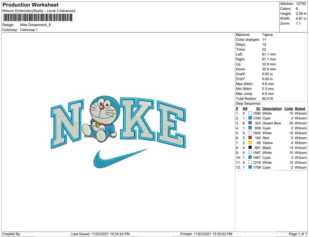 Nike Doraemon
