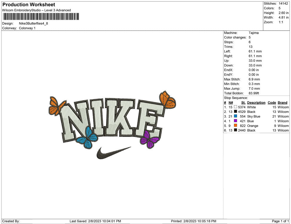 Nike 4 butterflies