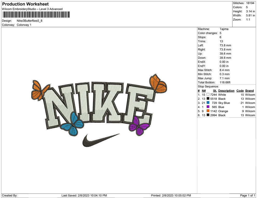 Nike 4 butterflies