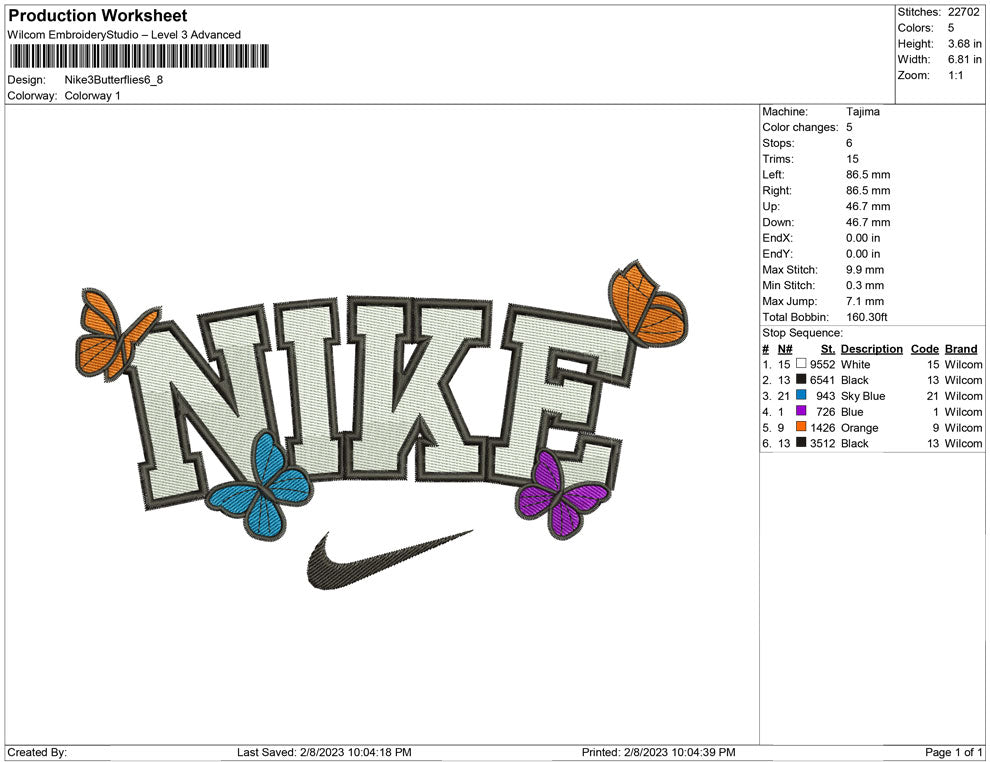 Nike 4 butterflies