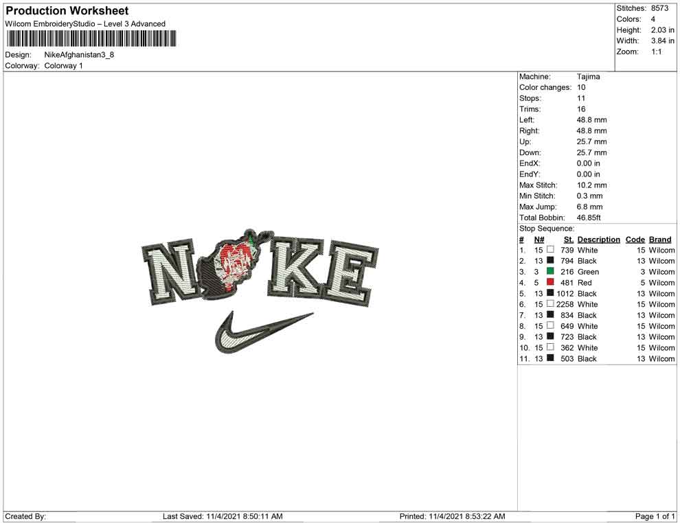 Nike Afghanistan Map
