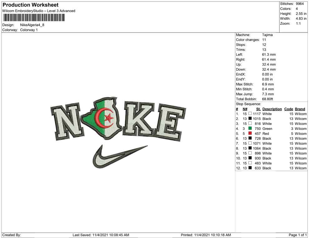 Nike Algeria Map