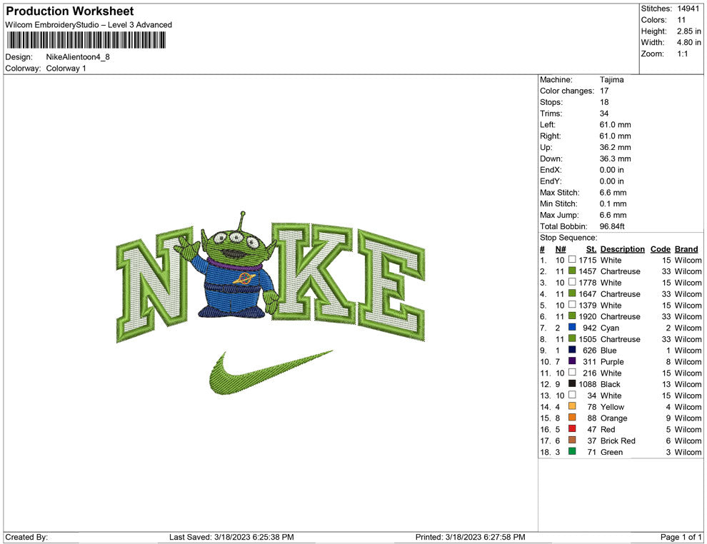 Nike Alien toon